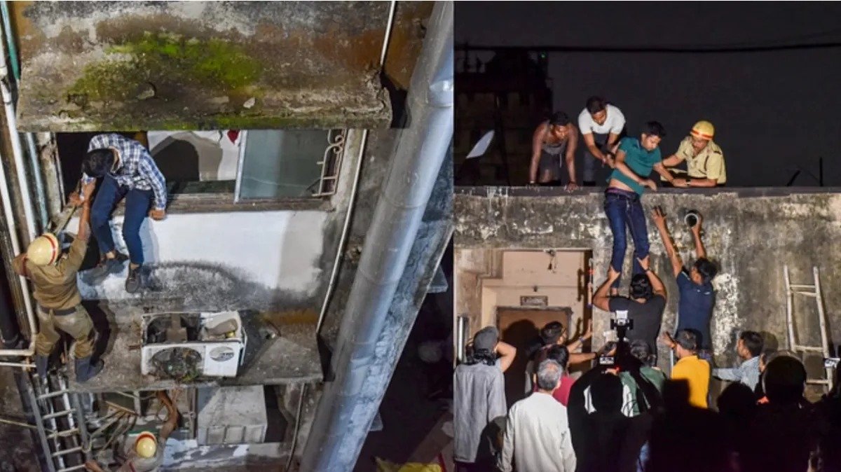 कोलकाता के होटल में भीषण आग, 14 की मौत, कई की हालत नाज़ुक रेस्क्यू जारी,,